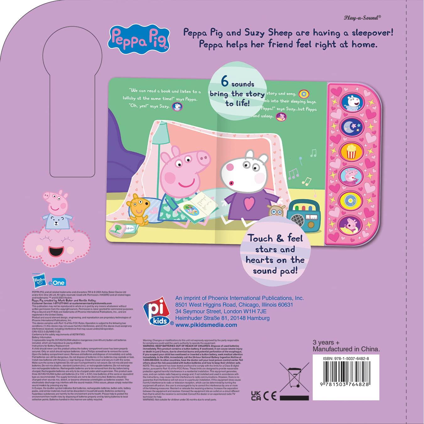 Peppa Pig - Sleepover with Suzy - Touch & Feel Textured Sound Pad for Tactile Play - PI Kids