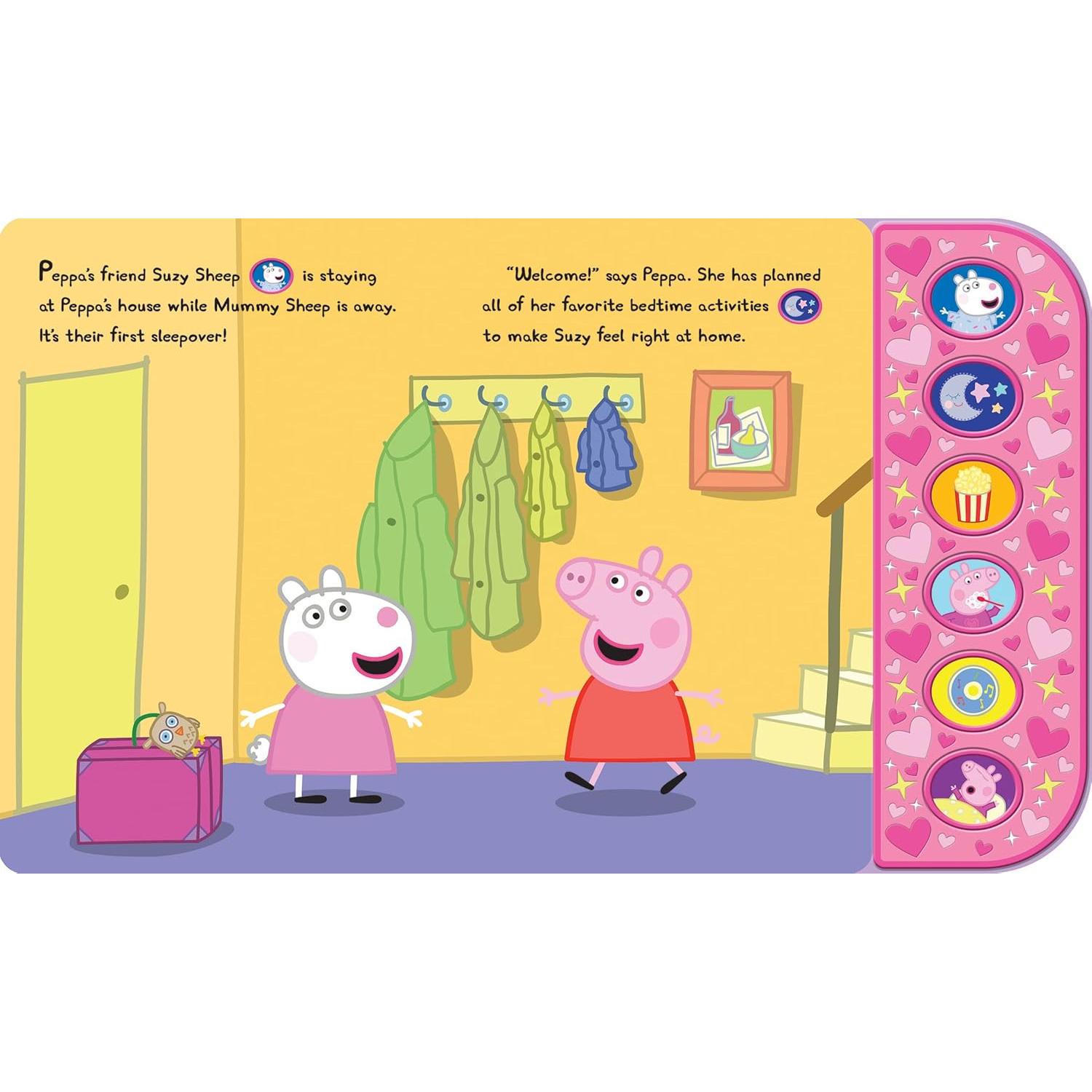 Peppa Pig - Sleepover with Suzy - Touch & Feel Textured Sound Pad for Tactile Play - PI Kids