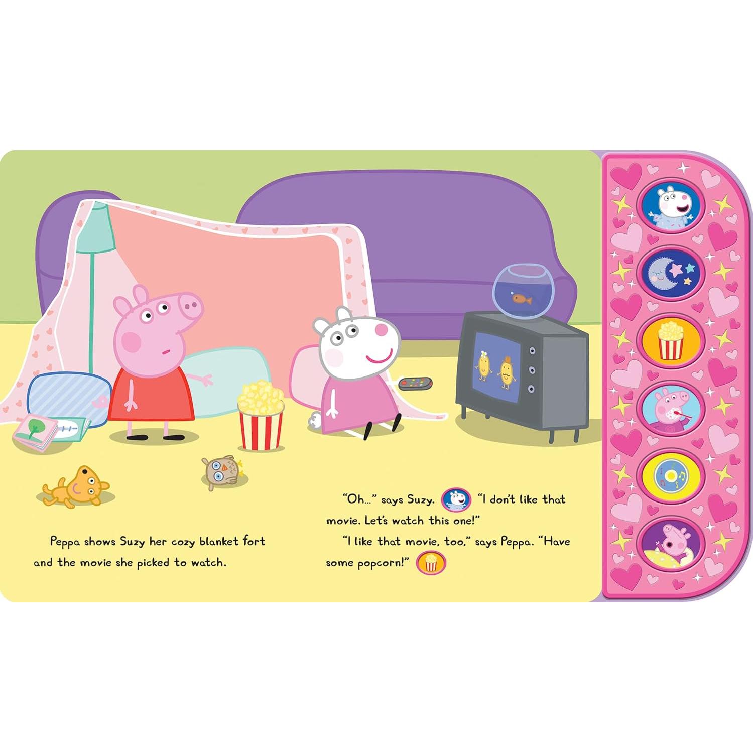 Peppa Pig - Sleepover with Suzy - Touch & Feel Textured Sound Pad for Tactile Play - PI Kids