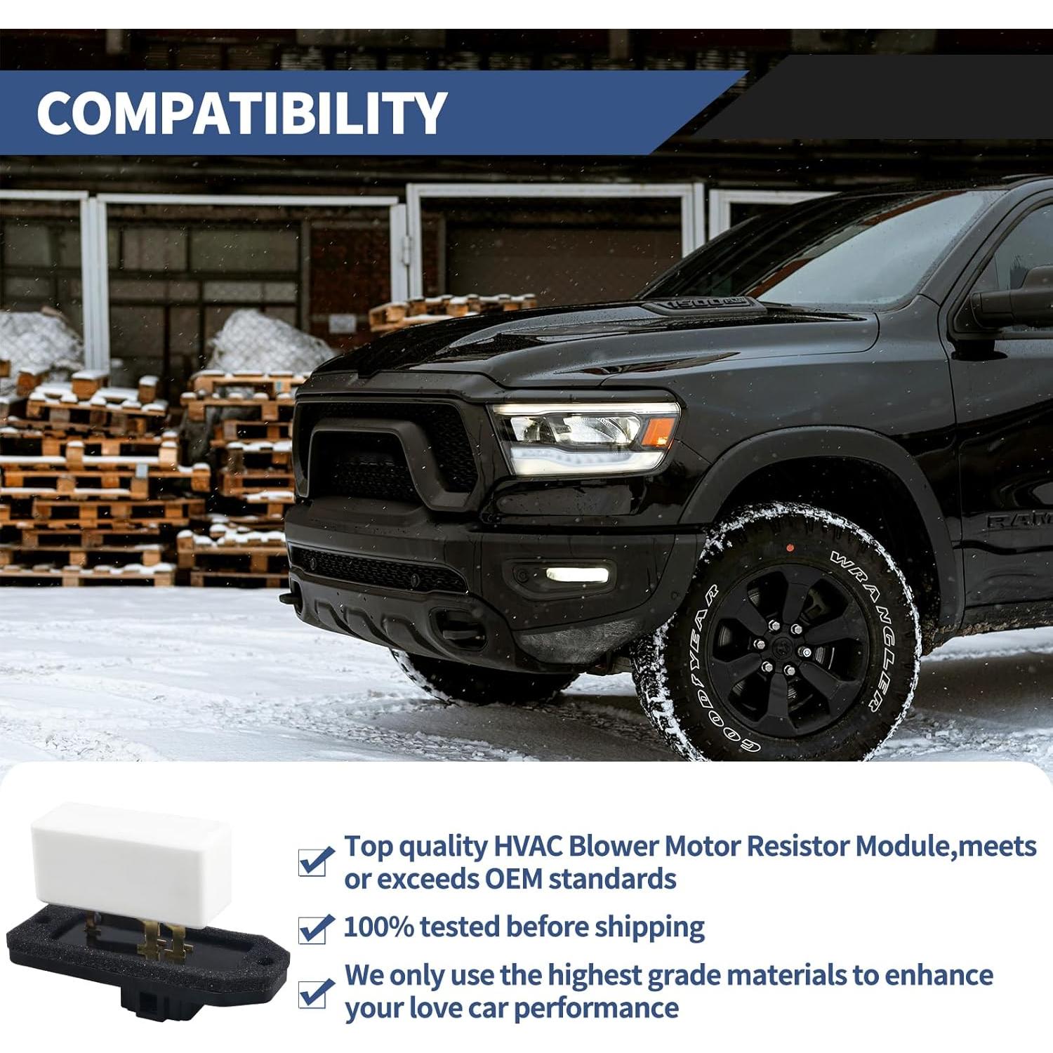 Resistor Motor Ventilador HVAC OXDFK-168 para Dodge Ram y Jeep