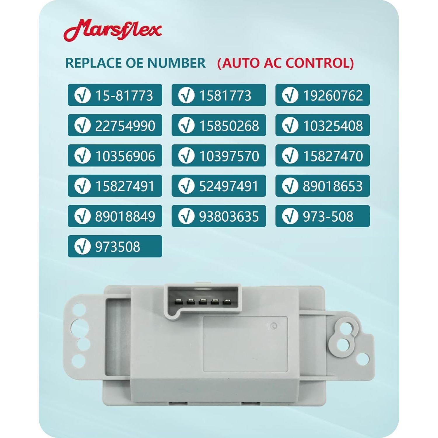 Resistor de Ventilador Marsflex APAC05074 para Chevy y GMC