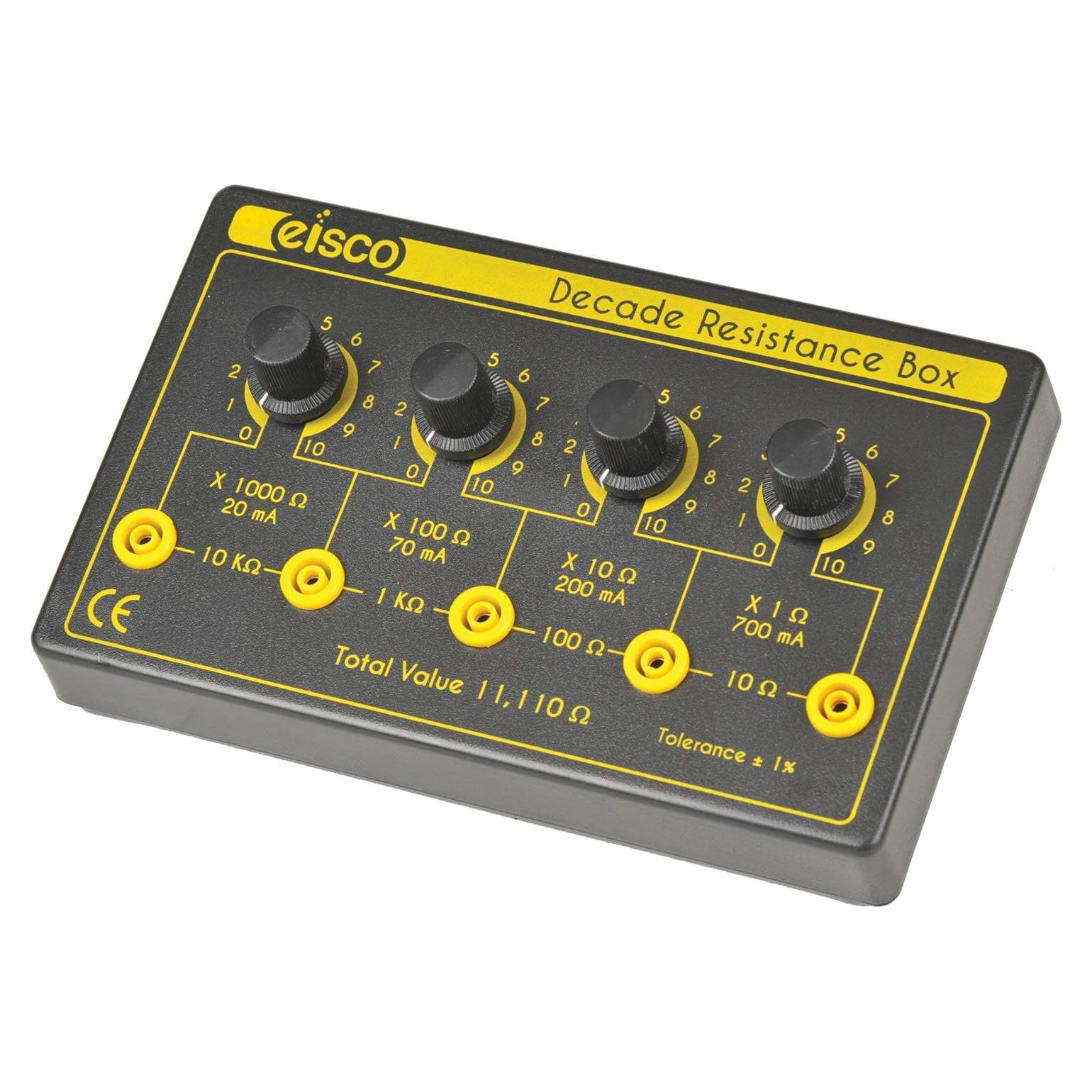 Caja de Resistencia Eisco 4 Décadas 0-11110 Ohmios 2W