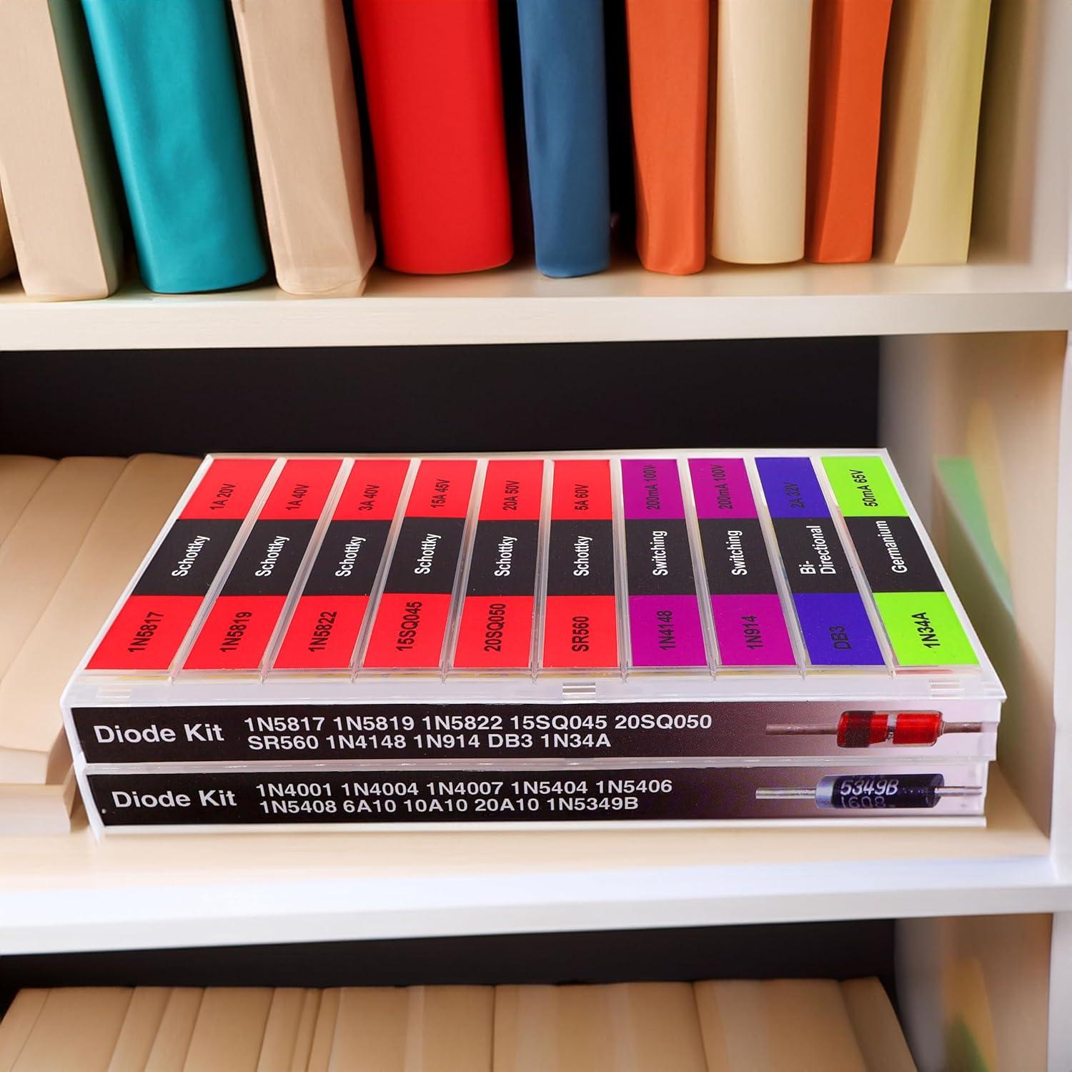 Kit de Diodos Surtidos EEEEE 200 Piezas 20 Tipos Rectificadores