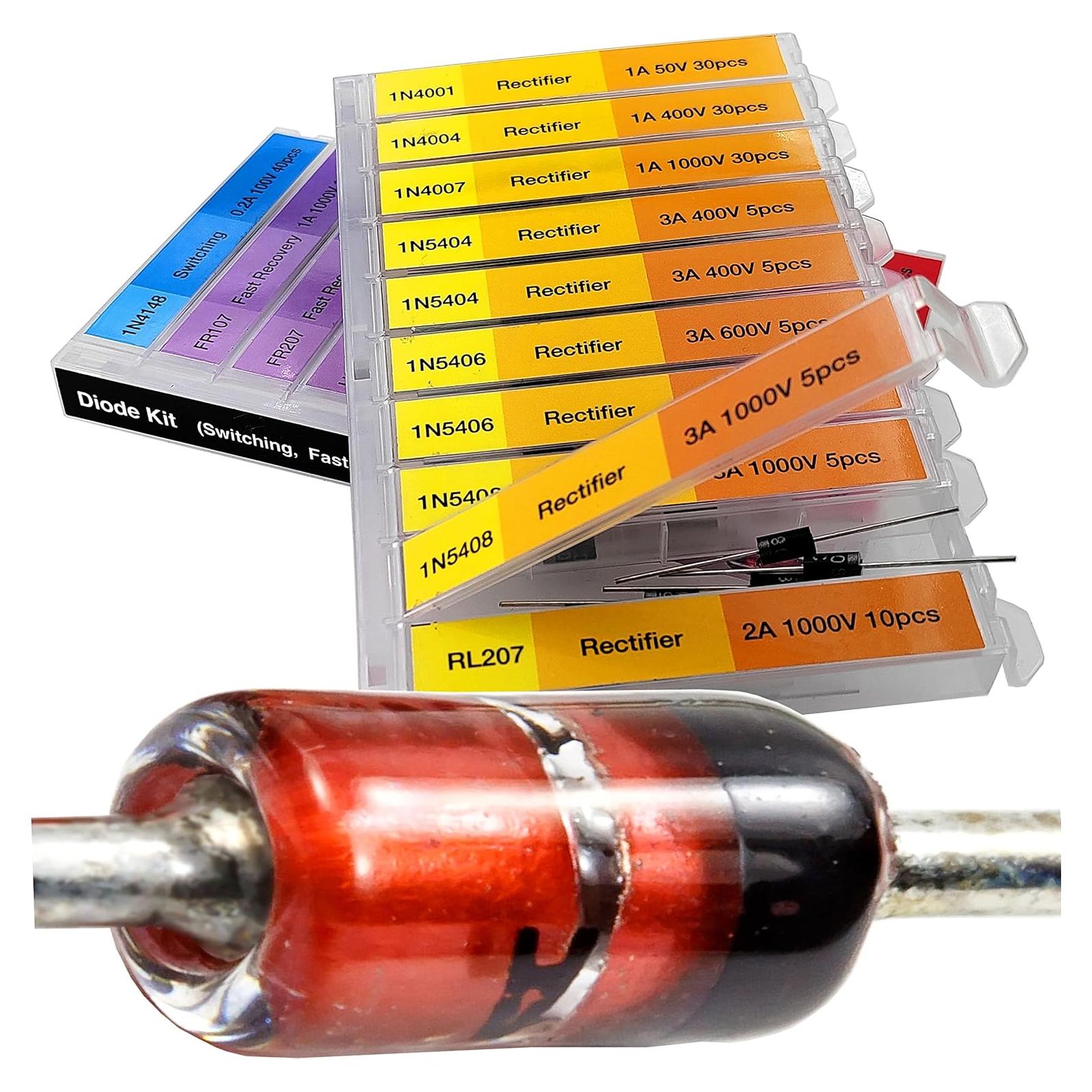 Kit de Diodos 250 Piezas EEEEE Schottky Zener Rectificadores
