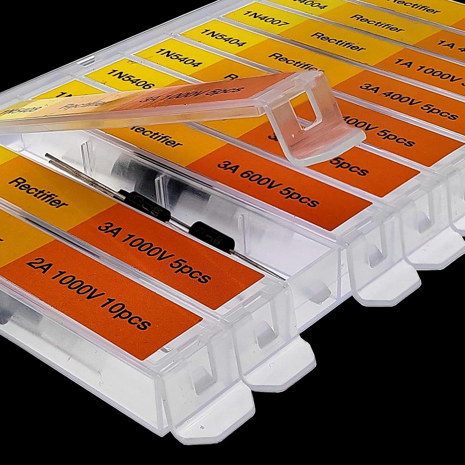 Kit de Diodos 250 Piezas EEEEE Schottky Zener Rectificadores