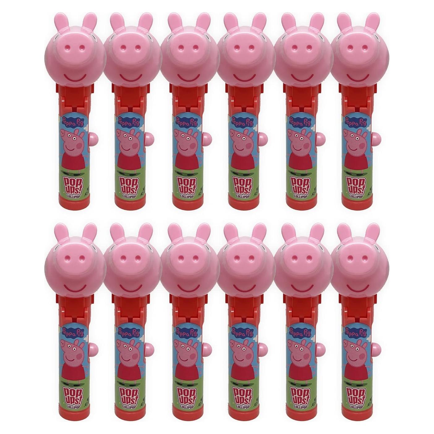 Soportes Lollipop Peppa Pig Set 12 Unidades 11.43 cm