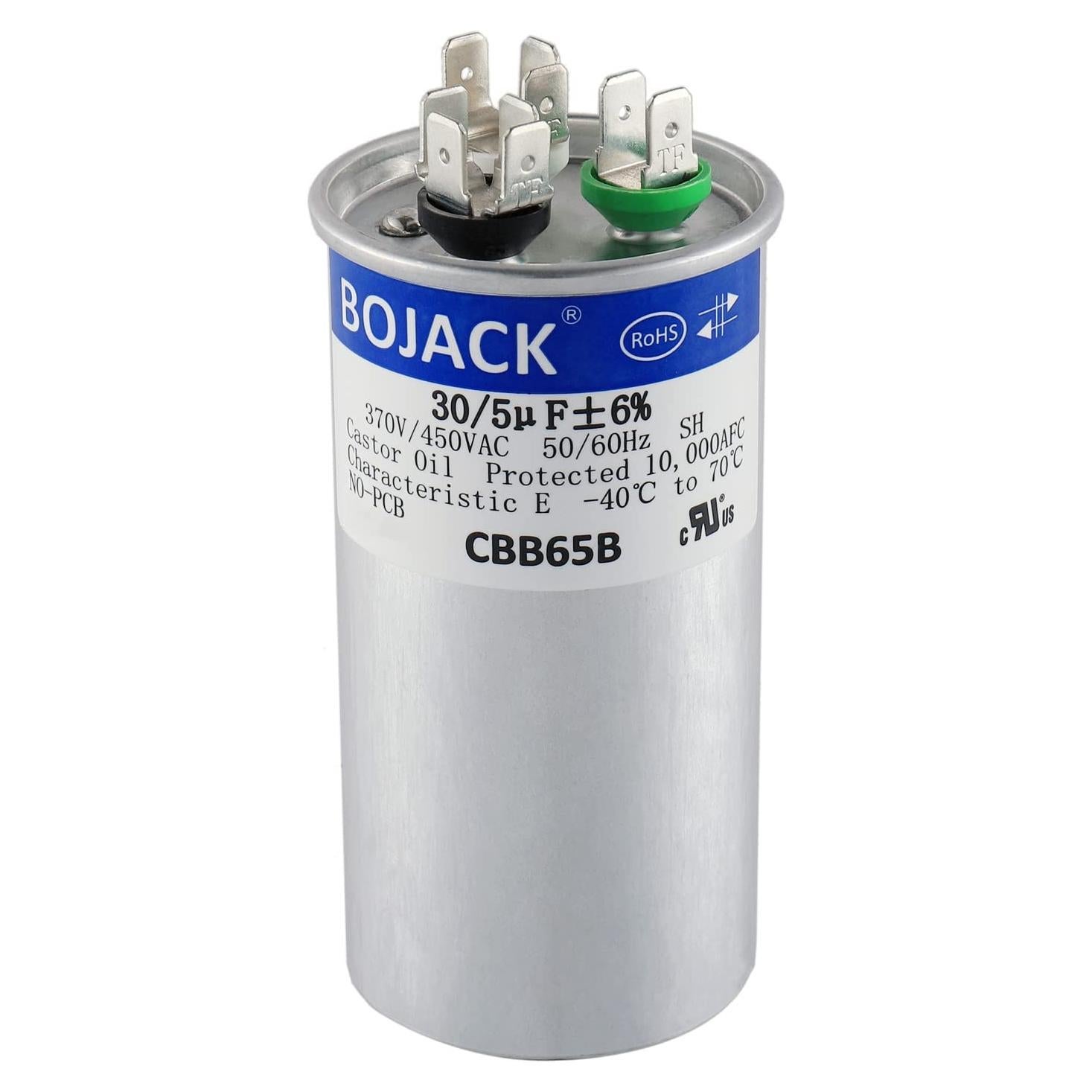 Capacitor de Arranque Dual BOJACK 30+5uF 370V/440V CBB65