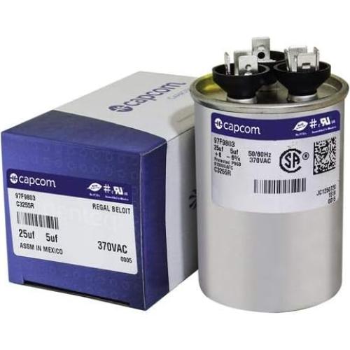 Condensador Genteq 25+5 MFD 370V para Aire Acondicionado