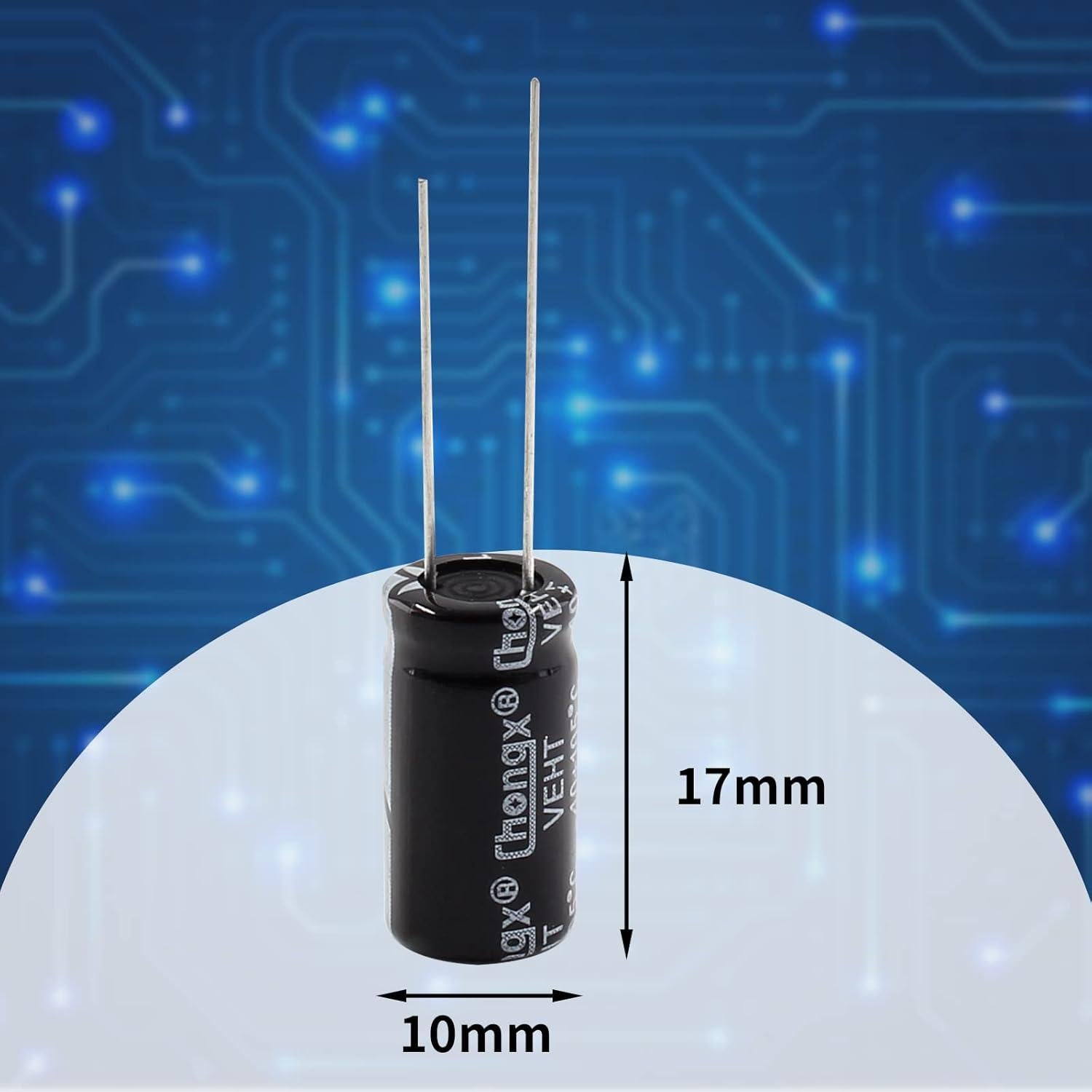 10 Capacitores Electrolíticos 25V 1000uF Cionyce 10x17mm