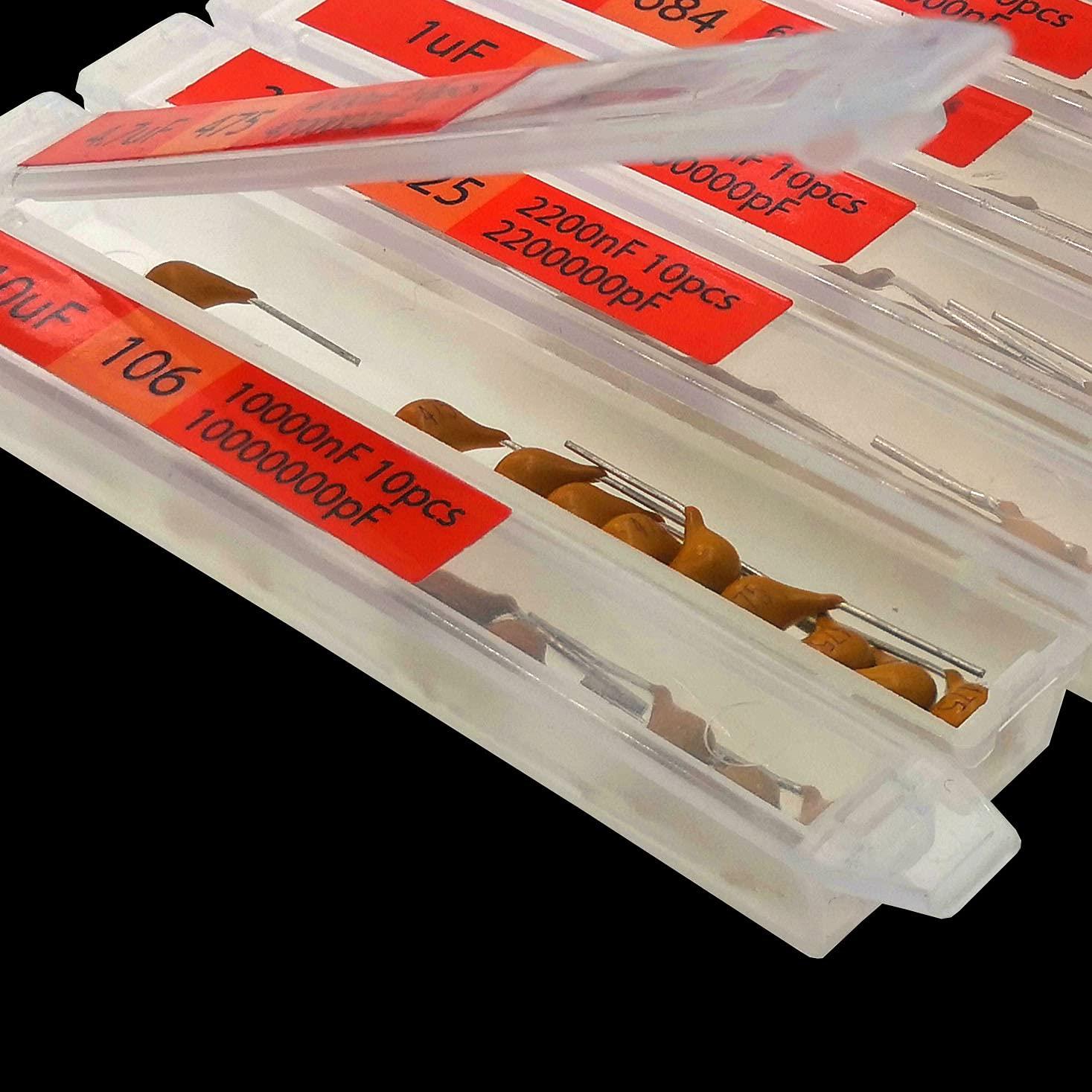 Kit de Capacitores Cerámicos Multicapa 300 pcs 10pF-10uF