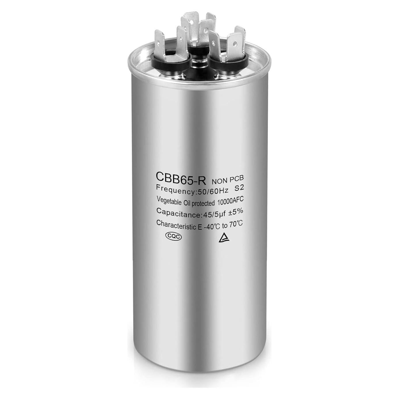 Capacitor Doble Boffdock 45+5 uF 370/440V para Aire Acondicionado