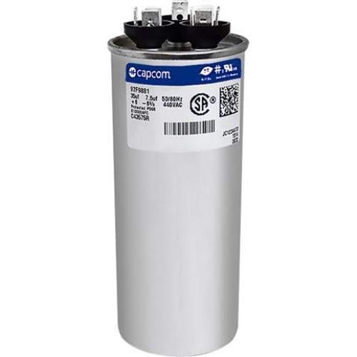 Capacitor Genteq 35 + 7.5 uF 440 VAC Reemplazo Industrial
