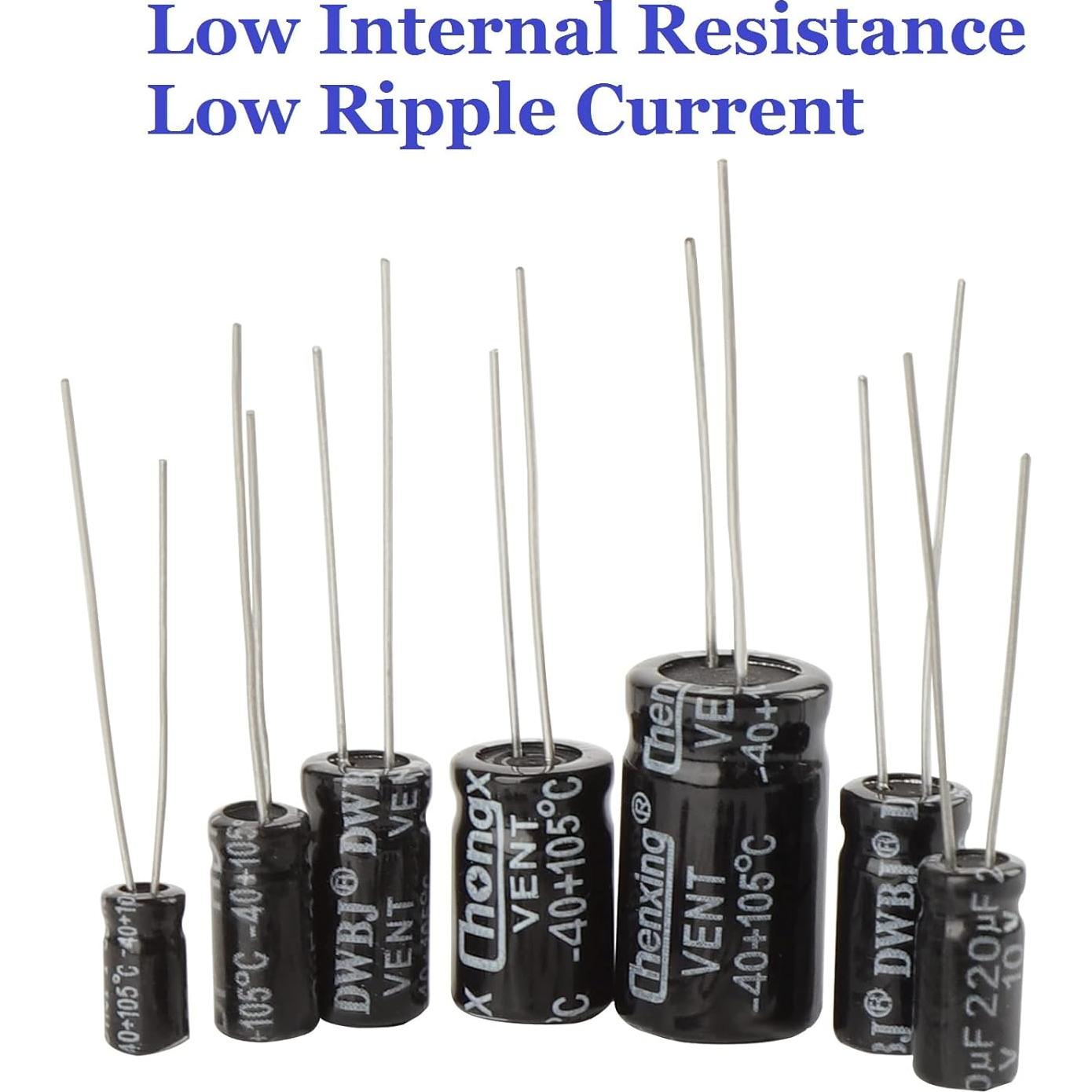 Kit de Capacitores Electrolíticos Aluminio 500Pcs 0.1uF-1000uF 10V-50V