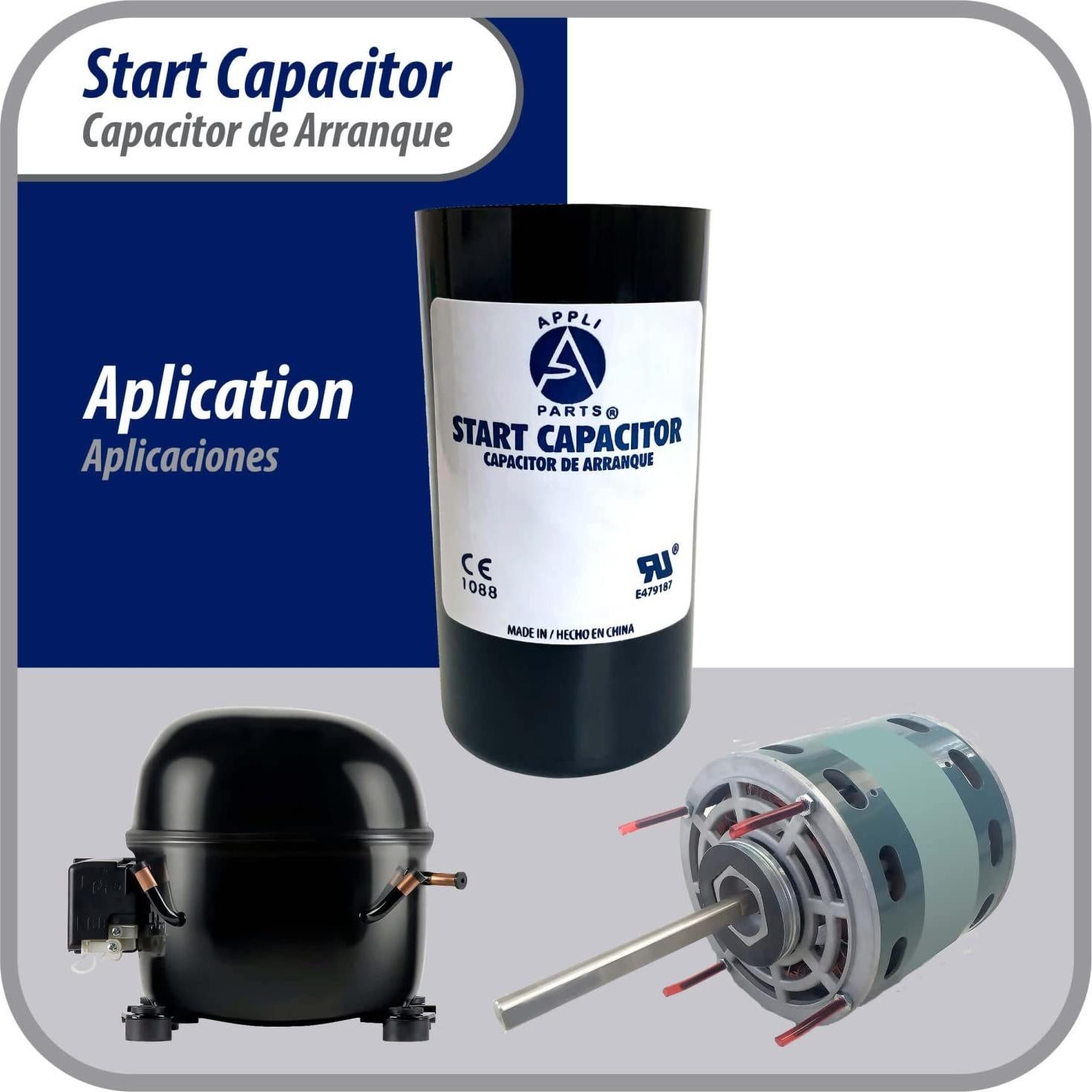 Capacitor de Arranque Appli Parts 161-193 Mfd 110-125 VAC