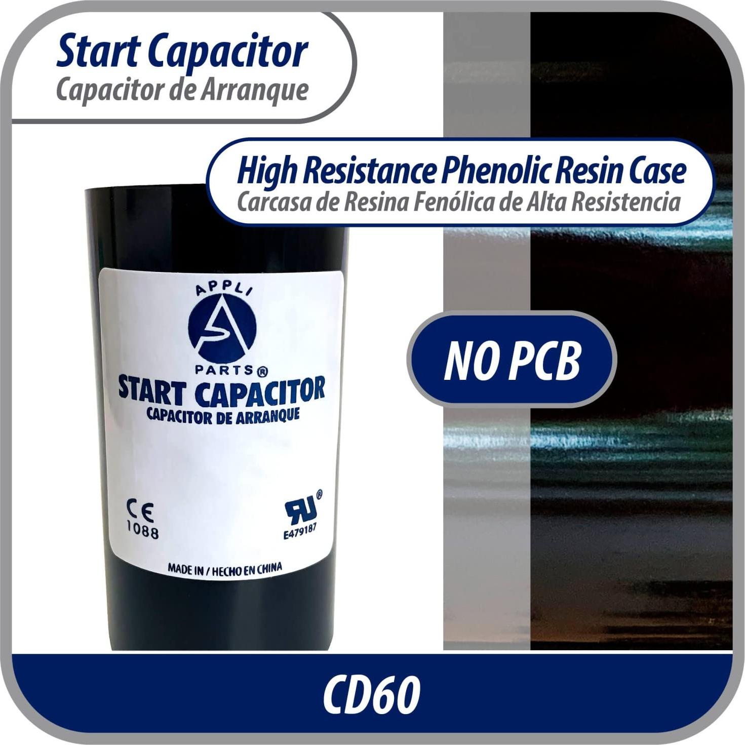 Capacitor de Arranque Appli Parts 161-193 Mfd 110-125 VAC