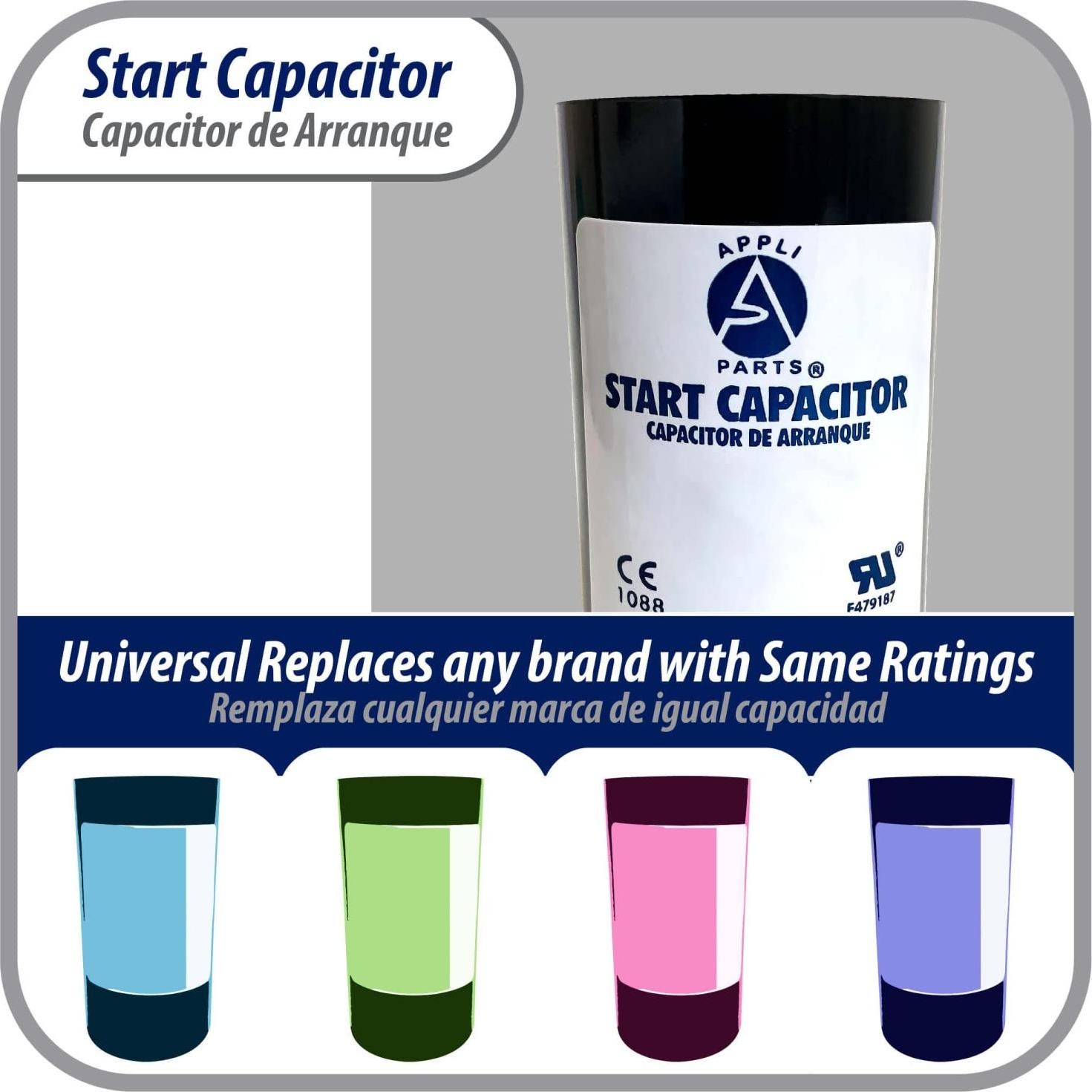 Capacitor de Arranque Appli Parts 161-193 Mfd 110-125 VAC