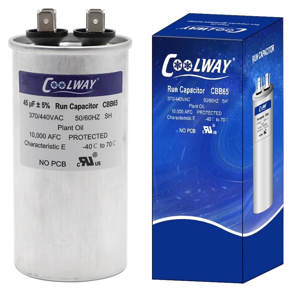 Capacitor de Arranque COOLWAY 45uF 370/440V CBB65B/CBB65R
