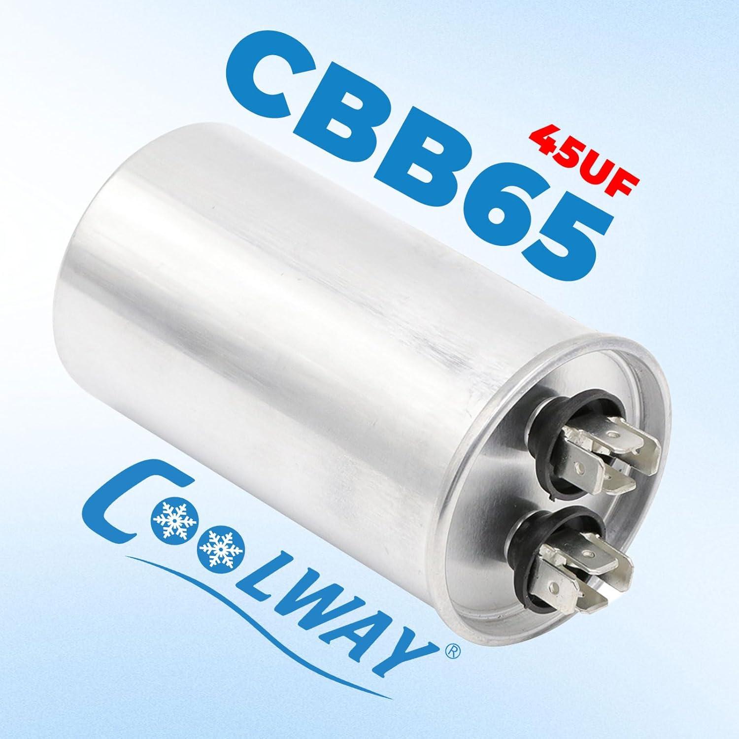Capacitor de Arranque COOLWAY 45uF 370/440V CBB65B/CBB65R