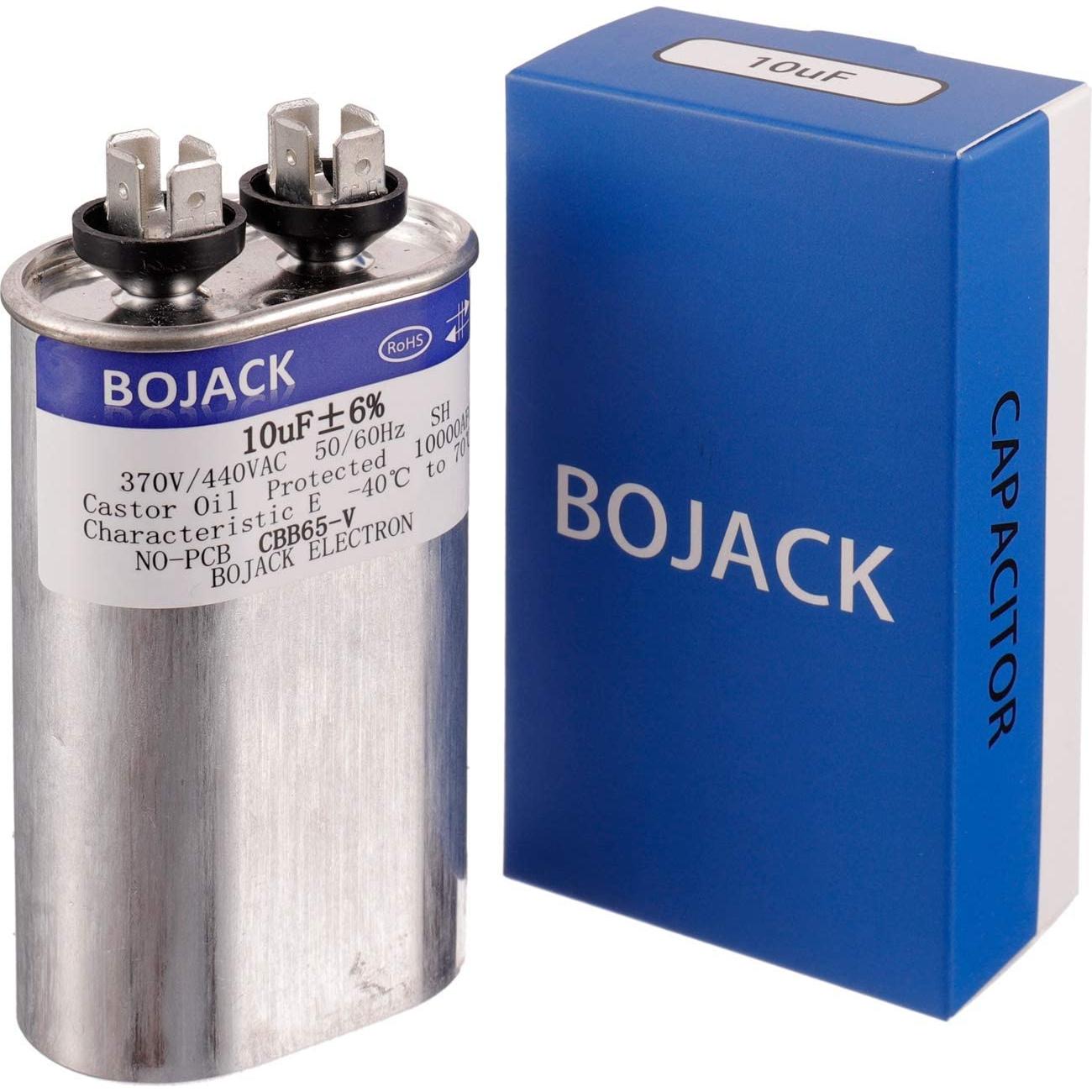 Capacitor Oval de Arranque BOJACK 10 uF 370V/440V CBB65