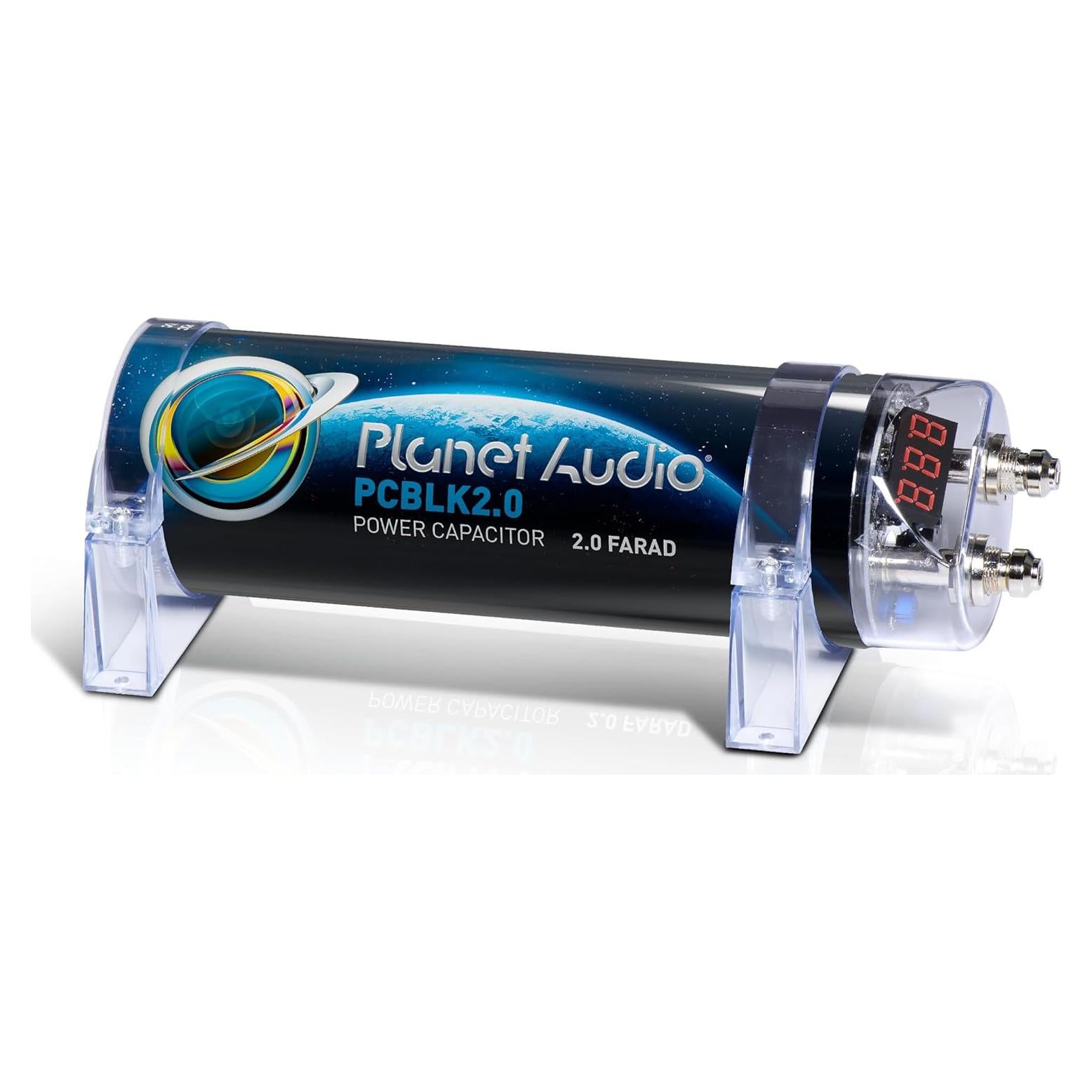 Capacitor de Coche Planet Audio PCBLK2.0 - 2 Farad con Medidor LED