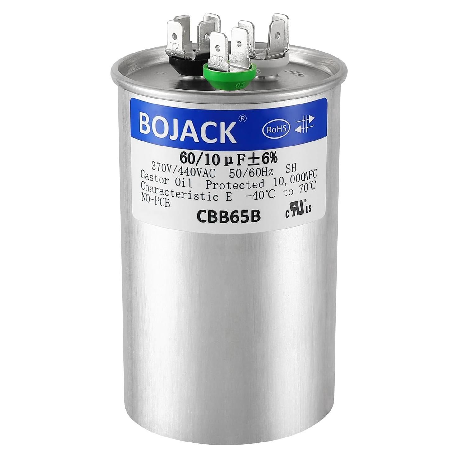 Capacitor de arranque BOJACK CBB65 60+10uF 370V/440V