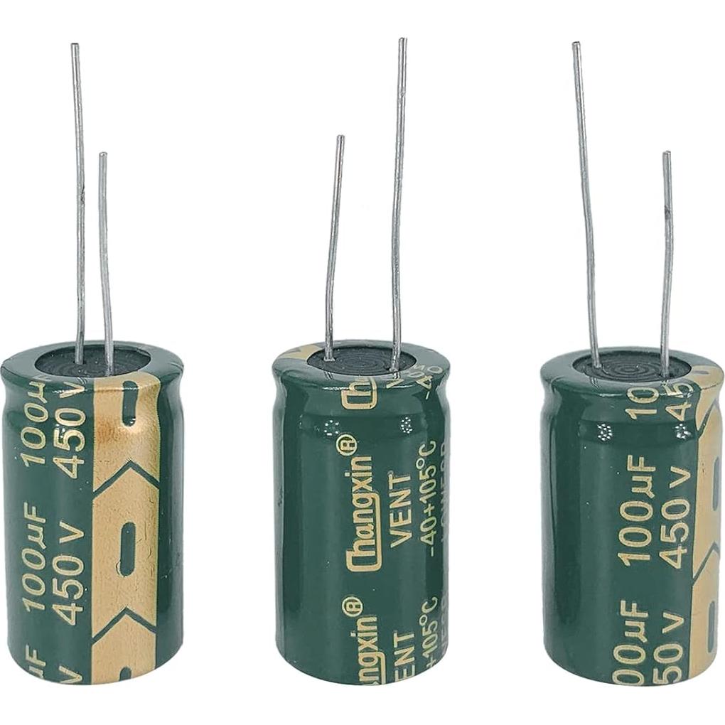 Kit de 5 Capacitores Electrolíticos Cermant 100uF 450V 18x30mm