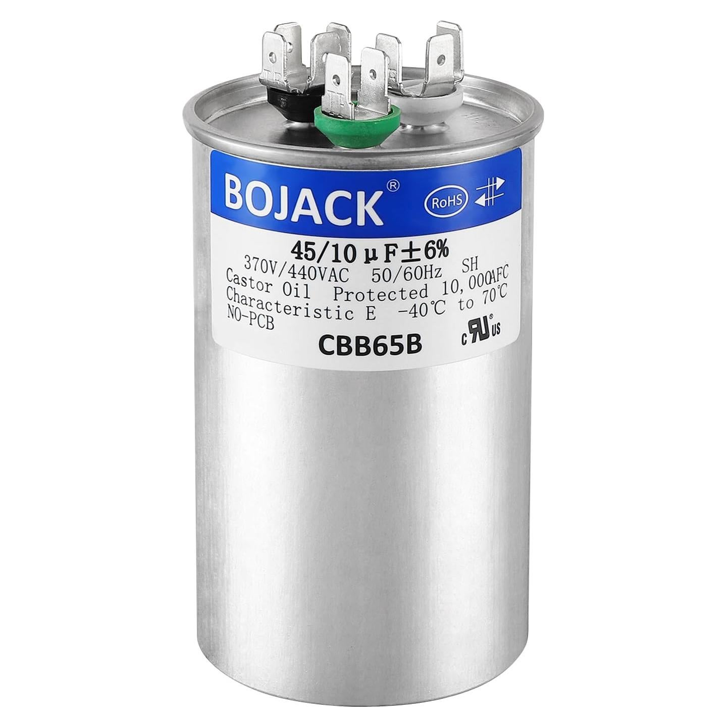 Capacitor de Arranque BOJACK CBB65 45+10uF 440V AC