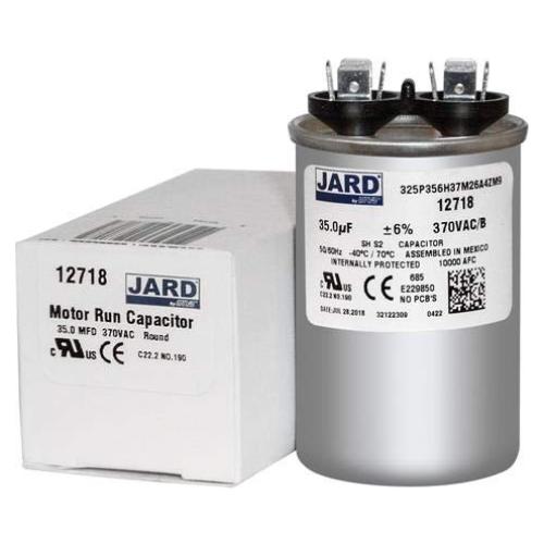 Capacitor de Motor Jard MARS 35MFD 370V Redondo