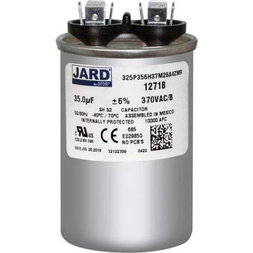 Capacitor de Motor Jard MARS 35MFD 370V Redondo