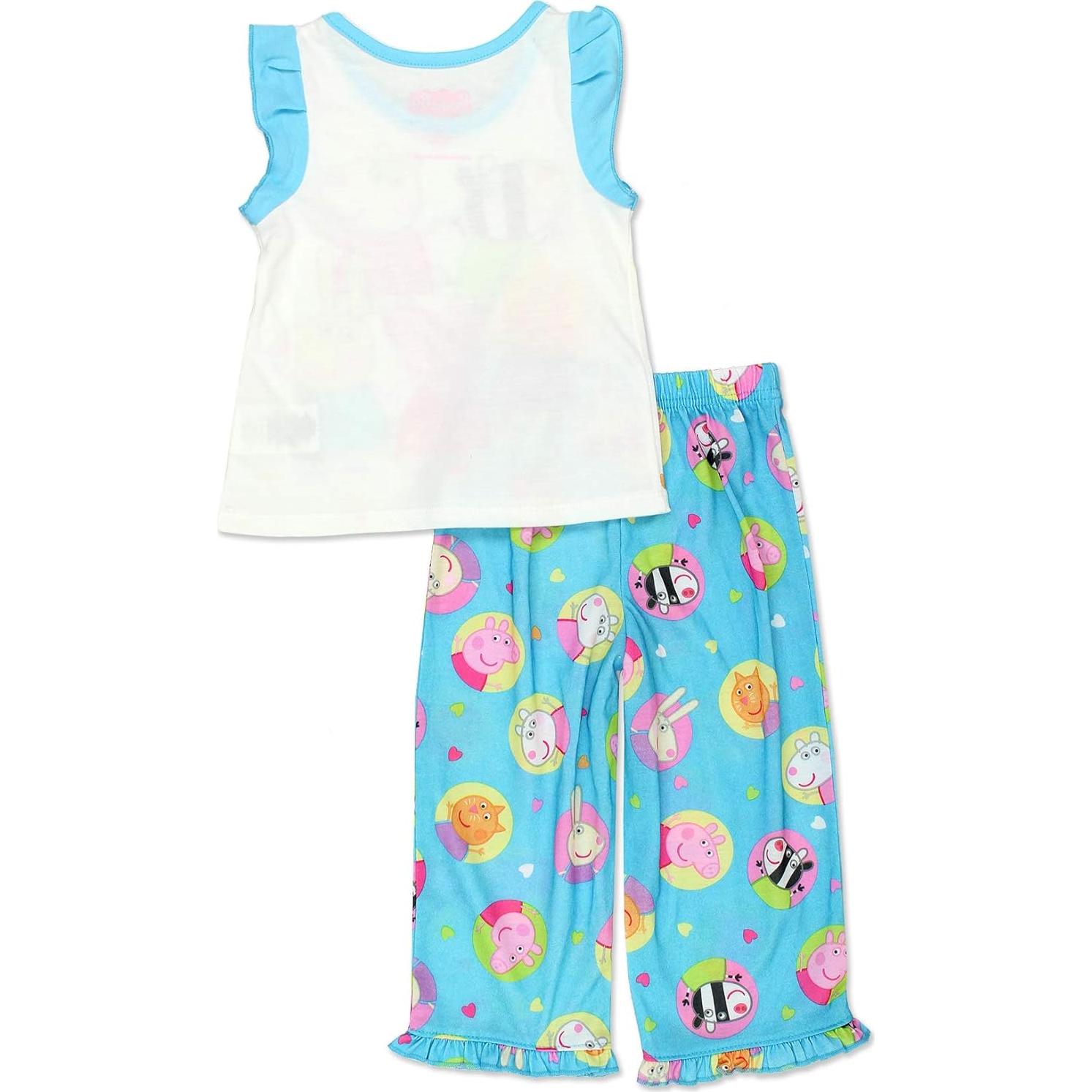 Pijamas Peppa Pig para Niñas 2 Piezas Manga Corta Azul