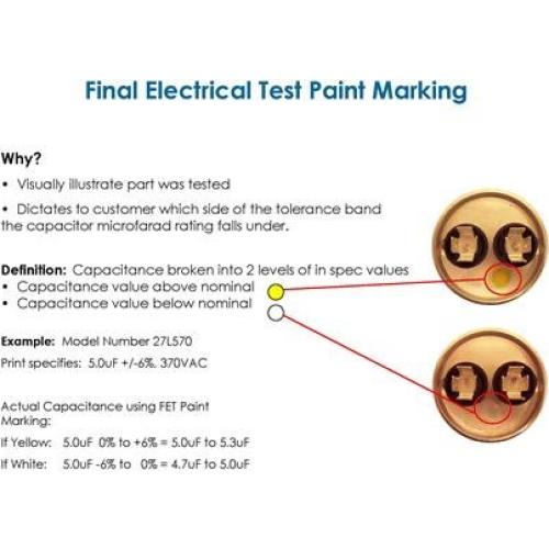 Capacitor GE Genteq 7.5 µF 370V Redondo 27L556