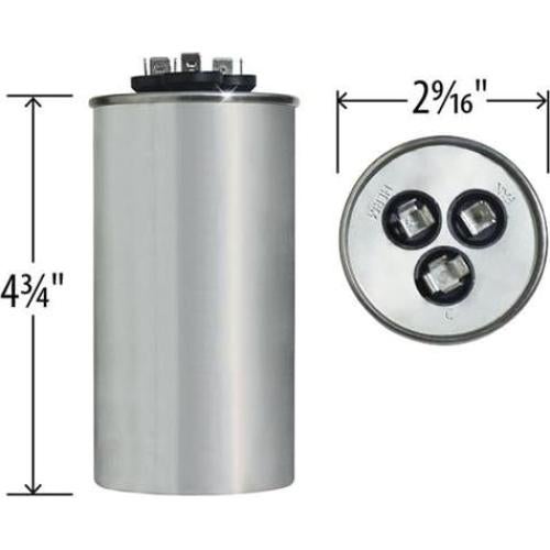Capacitor Redondo GE Genteq 80 + 7.5 MFD 370V 27L522