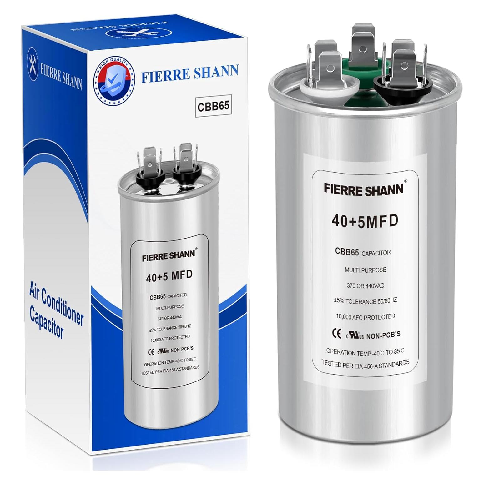 Capacitor de AC 40+5 uF CBB65 370/440V FIERRE SHANG