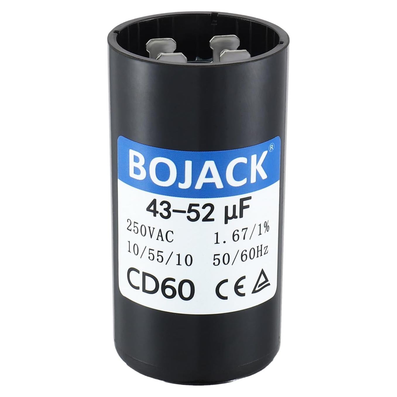 Capacitor de Arranque BOJACK CD60 43-52uF 250V Redondo