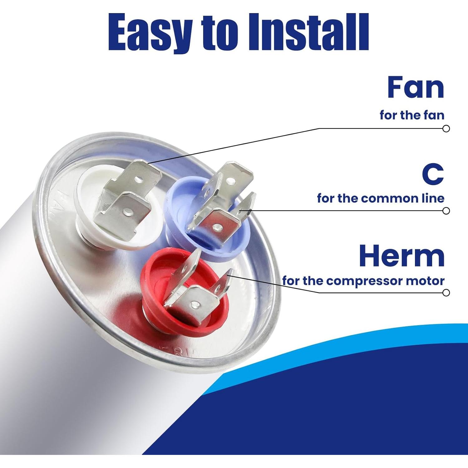 Capacitor SUREPHON 40+7.5uF CBB65B 370V/440V para AC