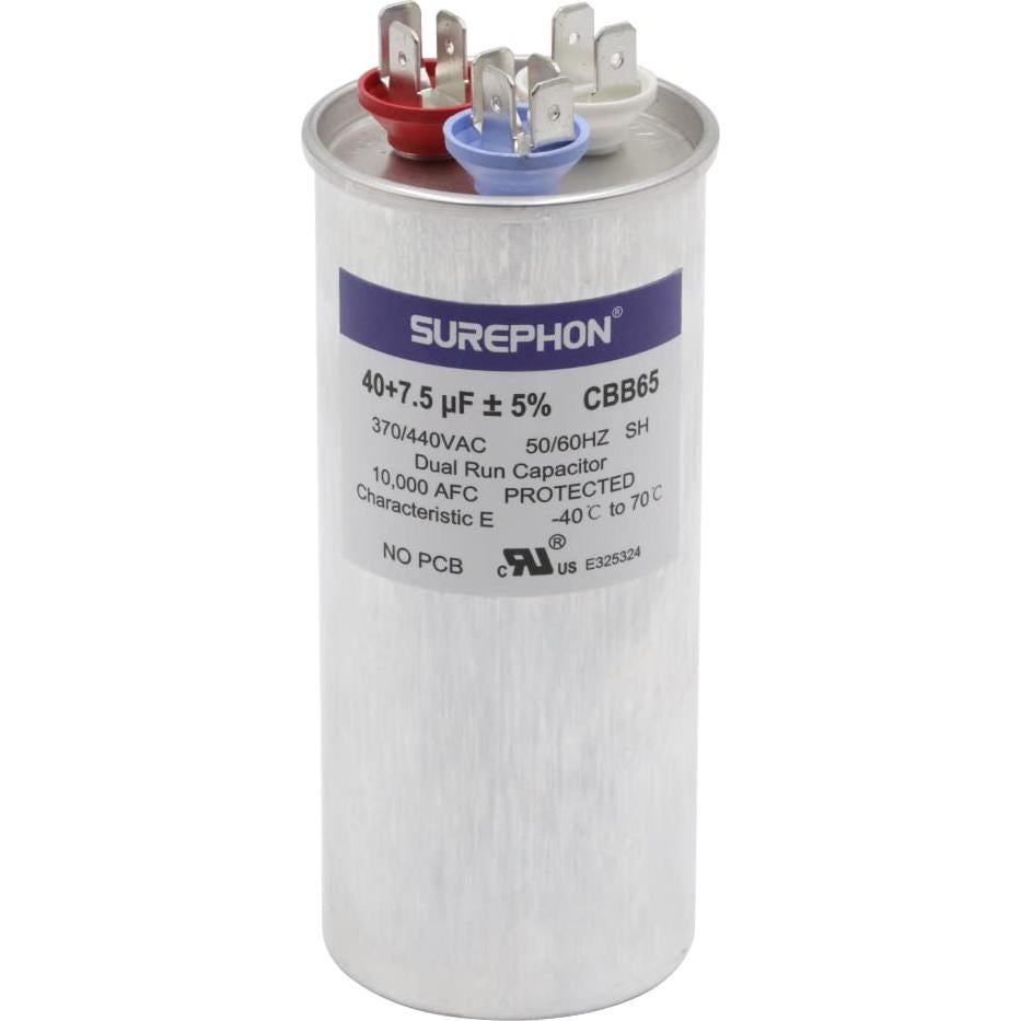 Capacitor SUREPHON 40+7.5uF CBB65B 370V/440V para AC
