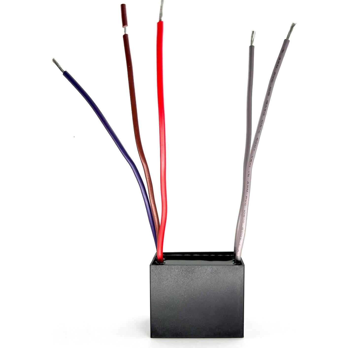 Capacitor de Ventilador YukiHalu CBB61 4.5uF 6uF 5 Hilos 250V