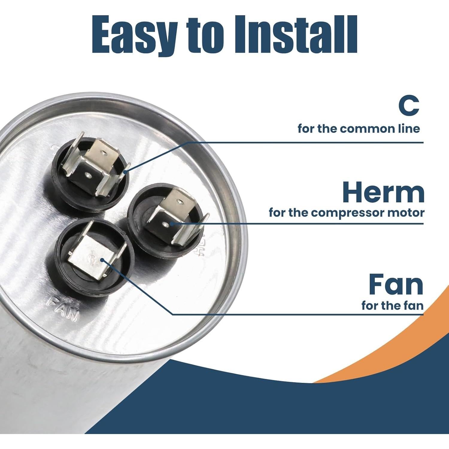 Capacitor SUREPHON 40+5 uF 370V/440V para A/C y Ventiladores
