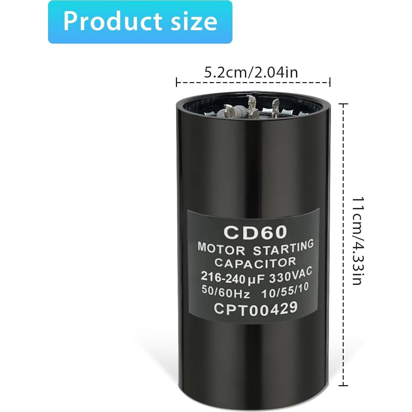 Condensador de arranque Xicbie CPT1881 216-240uF 330VAC