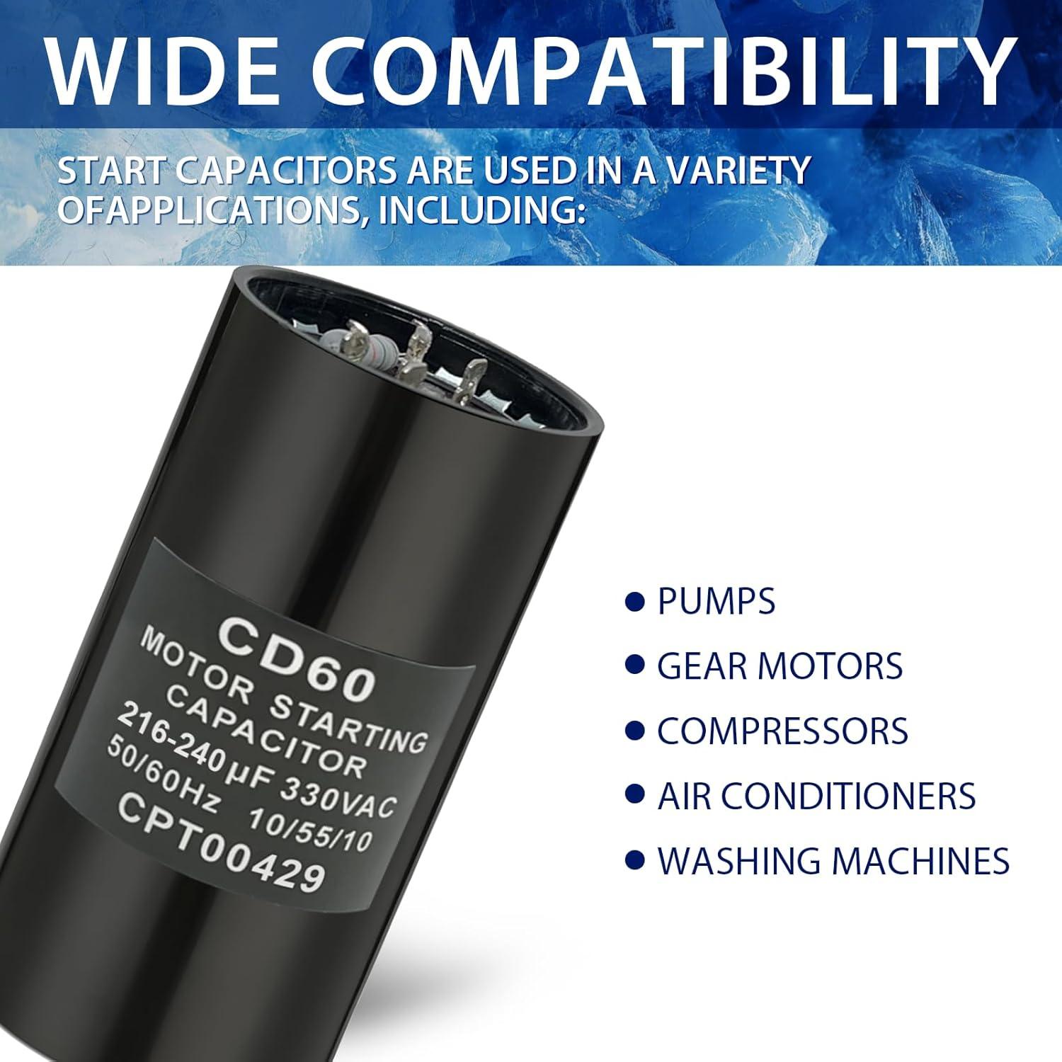 Condensador de arranque Xicbie CPT1881 216-240uF 330VAC