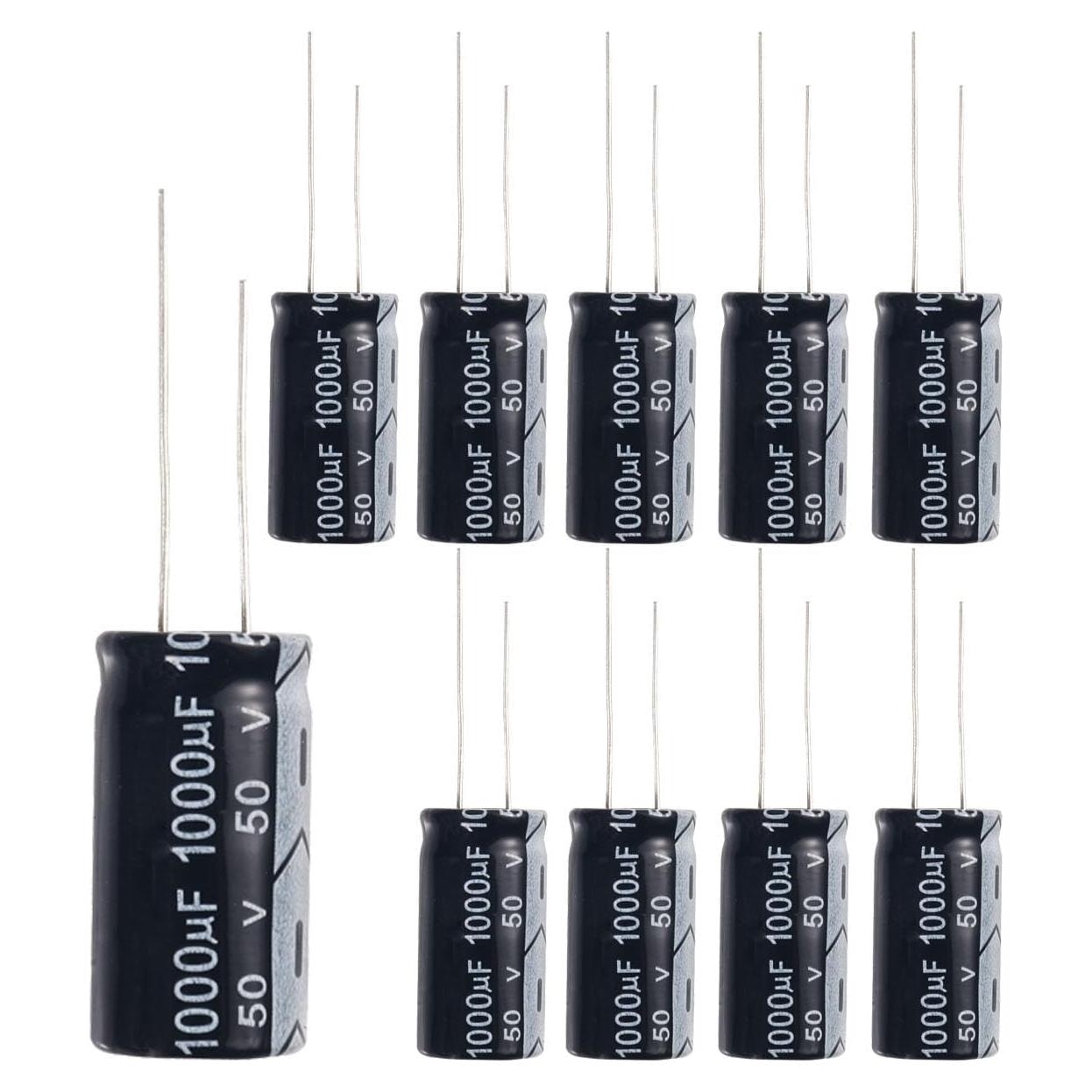 Capacitores Electrolíticos THROZZIK 1000uF 50V 10pcs 13x25mm