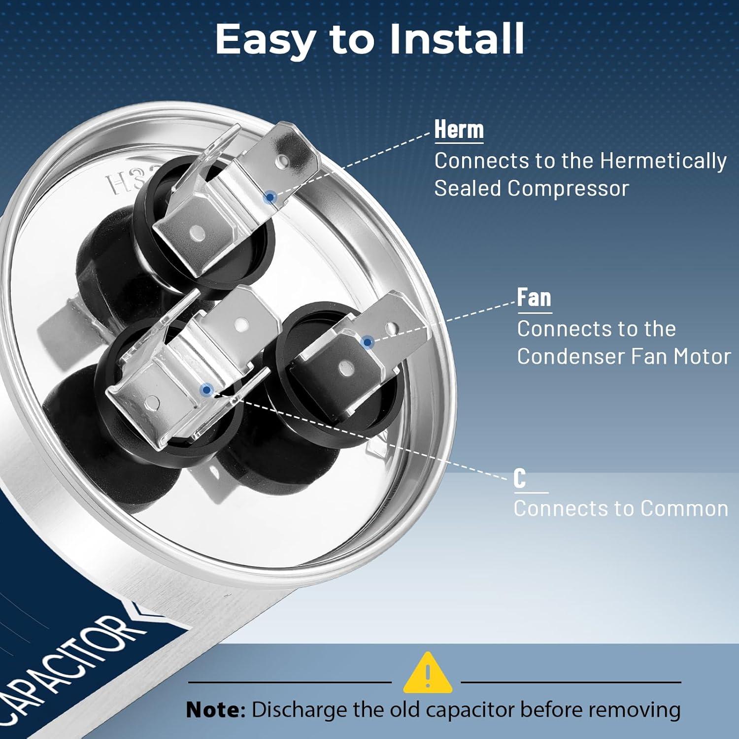 Condensador AC Doble Función Wamoguil CBB65 45/5 µF 440V