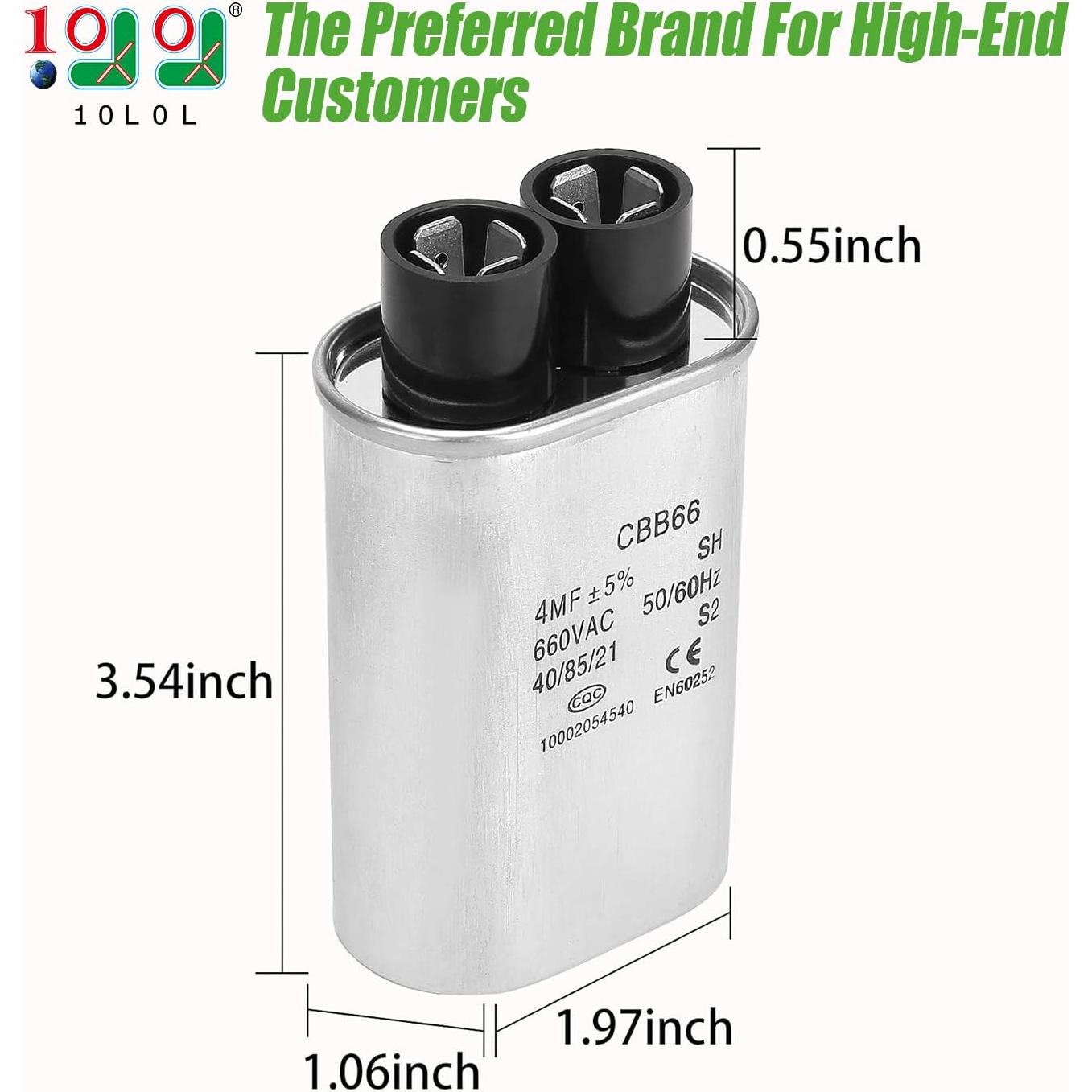 Capacitor 10L0L 4uF 660V para Cargadores EZGO PowerWise II