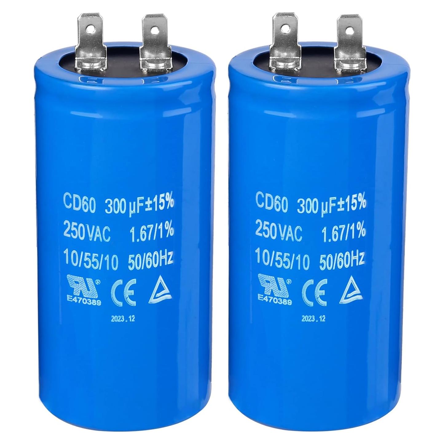 Condensador de Arranque ZOWZEA CD60 300uF 250V para Motor Eléctrico