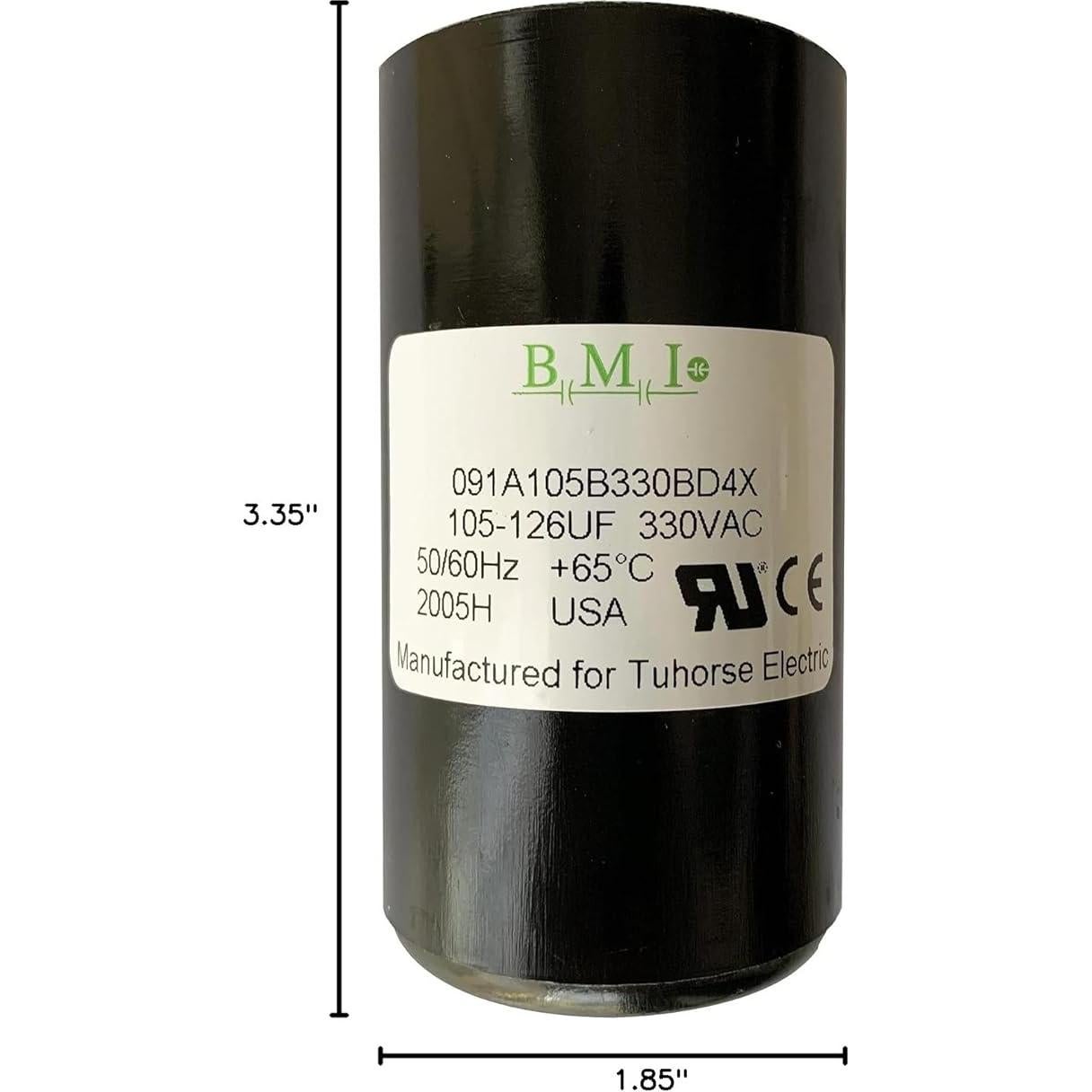 Capacitor de Arranque 105-126uF 330V BMI para Tuhorse Electric