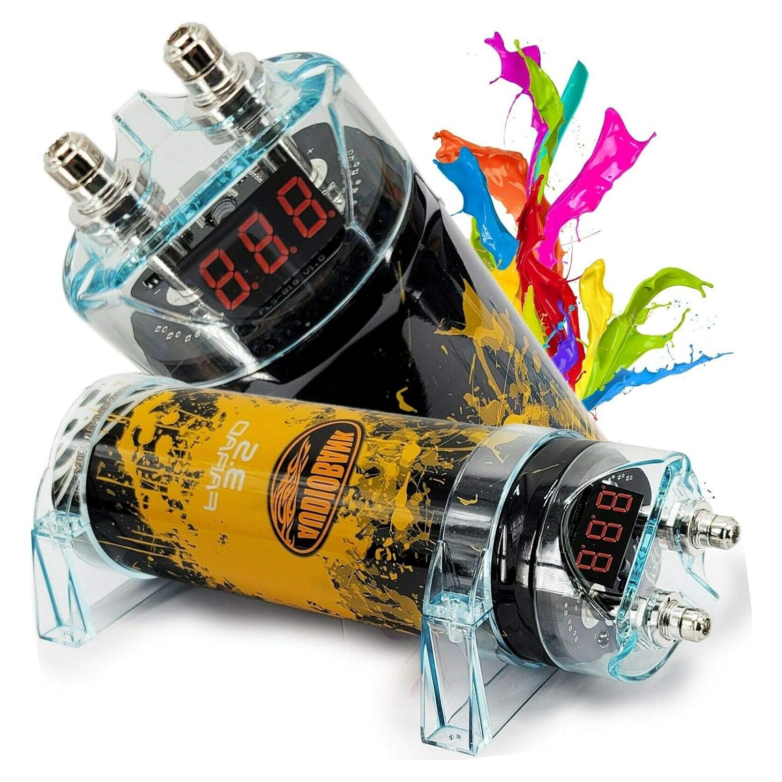 Capacitor Audiobank 3.5 Faradios 12V Pantalla Digital Roja