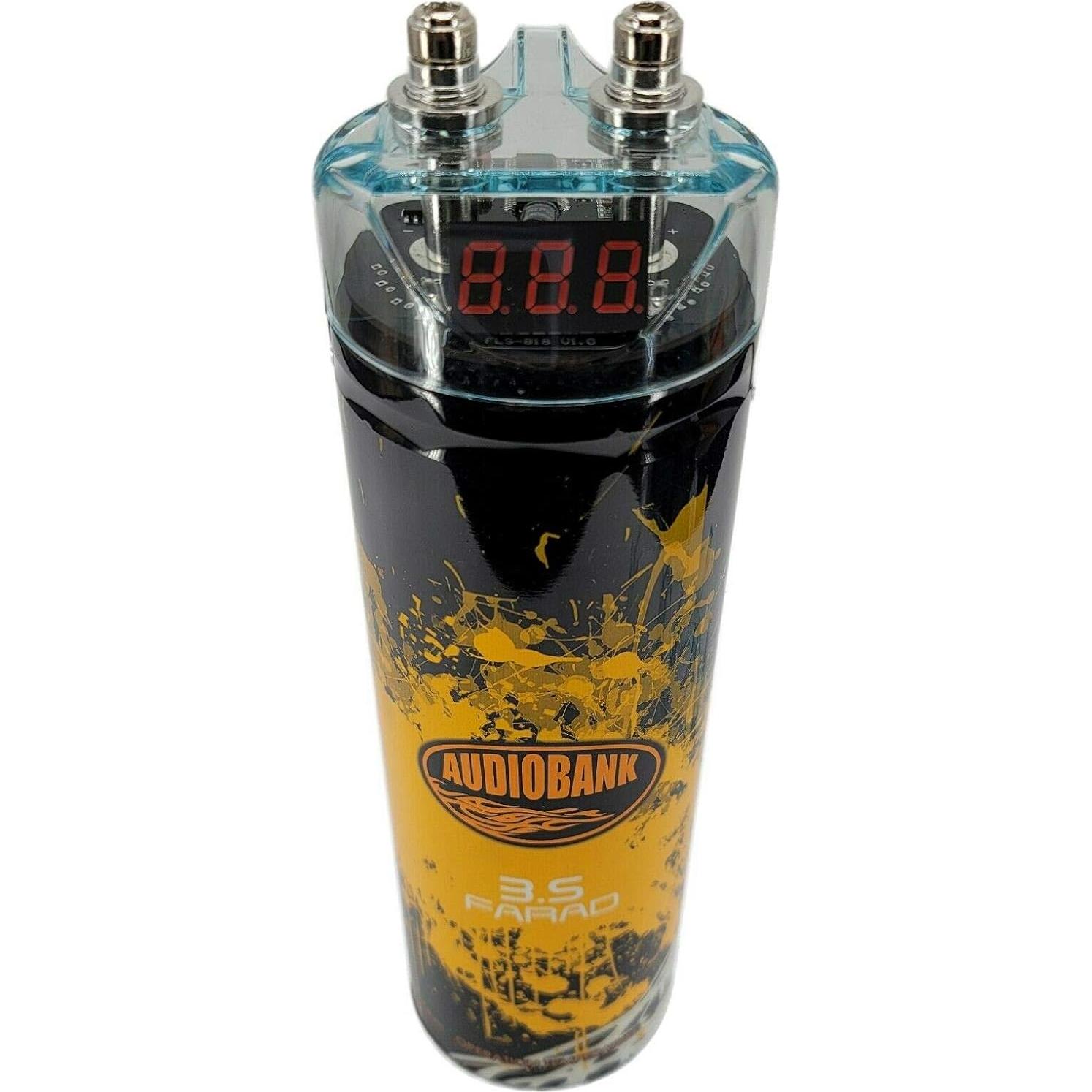Capacitor Audiobank 3.5 Faradios 12V Pantalla Digital Roja