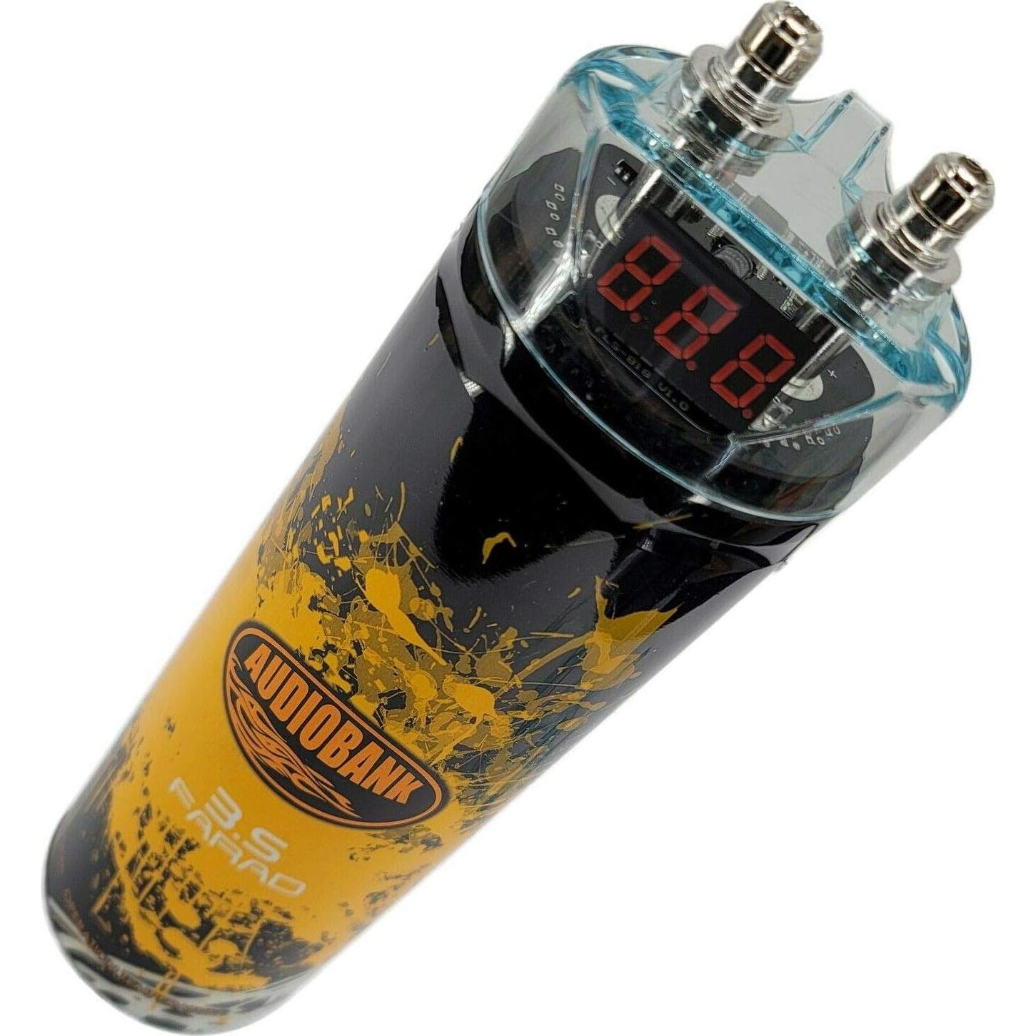 Capacitor Audiobank 3.5 Faradios 12V Pantalla Digital Roja