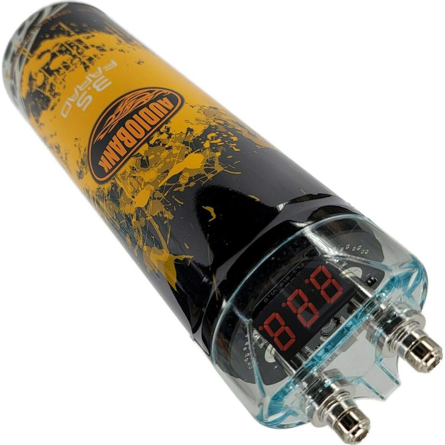 Capacitor Audiobank 3.5 Faradios 12V Pantalla Digital Roja