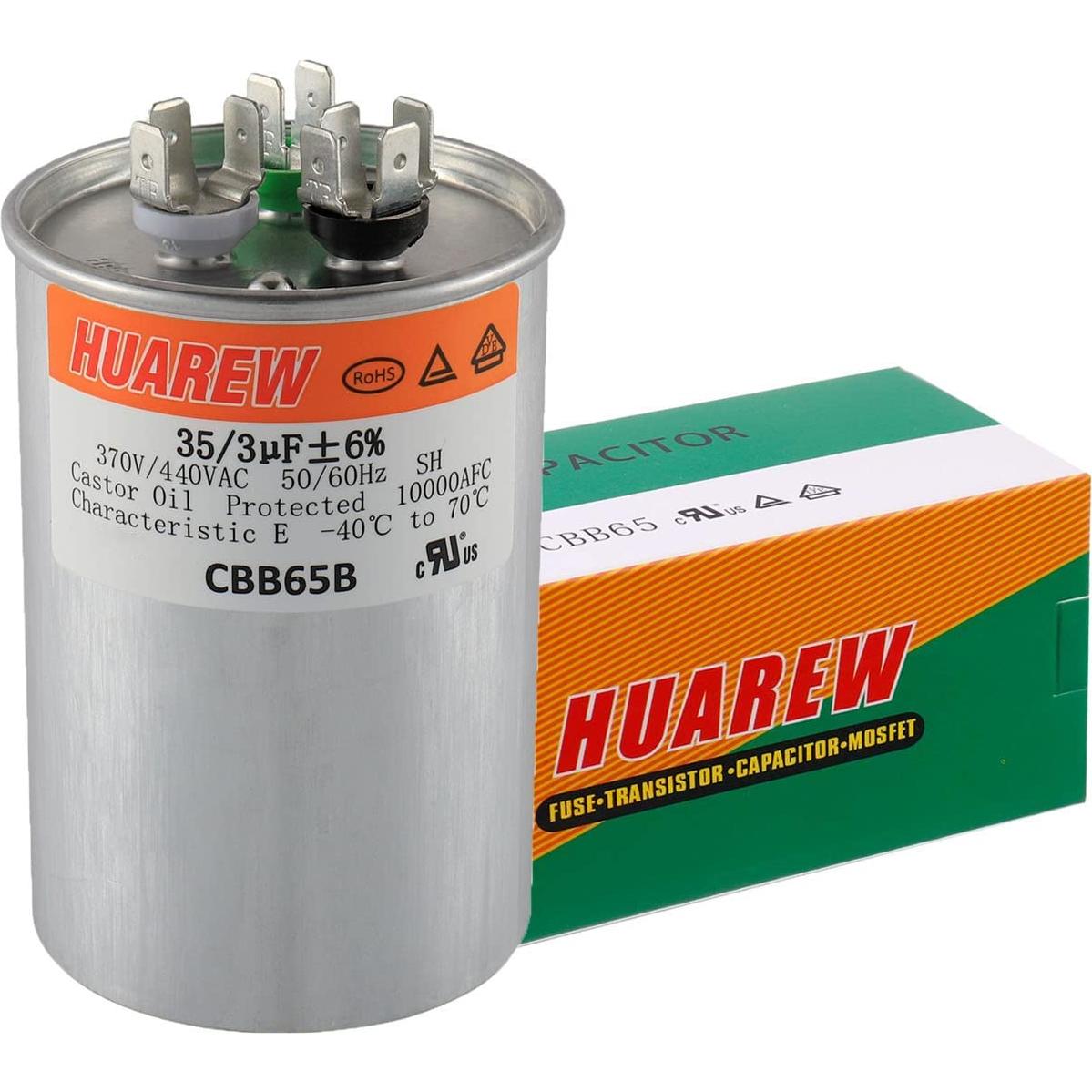 Capacitor CBB65B HUAREW 35/3 uF 370/440V para AC